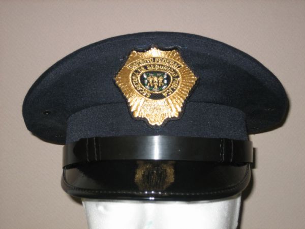 Gorra de plato de Auxiliar de Policía del Distrito Federal México Placa  frontal de gran calidad