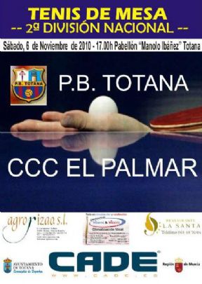 NUEVO PARTIDO DE TENIS DE MESA DE LA PB TOTANA T.M. EN CASA