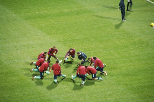 LA PB TOTANA ANIMO AL FC BARCELONA EN SU PARTIDO DE LIGA ANTE EL HERCULES FC