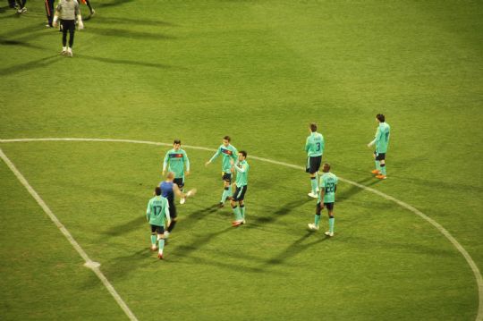 LA PB TOTANA ANIMO AL FC BARCELONA EN SU PARTIDO DE LIGA ANTE EL HERCULES FC