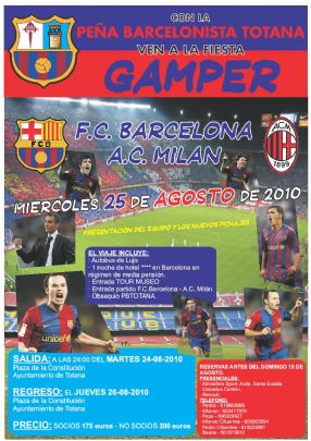 LA PB TOTANA ORGANIZA VIAJE PARA LA FIESTA GAMPER 2010