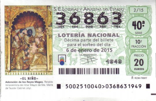 YA ESTA DISPONIBLE LA LOTERA DEL NIO 2015 DE LA PB TOTANA