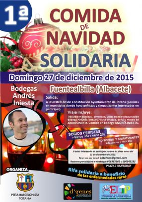 LA PEA BARCELONISTA DE TOTANA ORGANIZA LA I COMIDA DE NAVIDAD SOLIDARIA