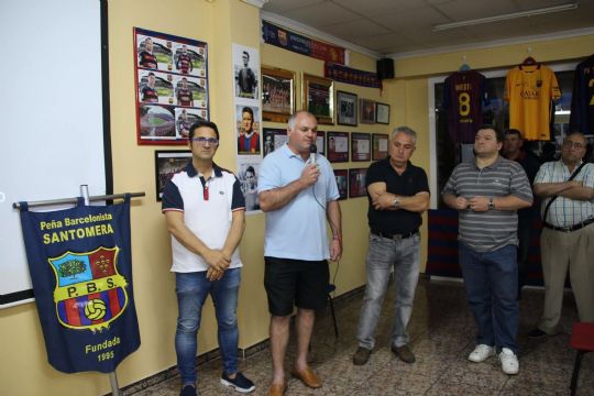 LA PEA BARCELONISTA DE TOTANA ESTUVO PRESENTE EN LA INAUGURACIN DEL NUEVO LOCAL SOCIAL DE LA PEA BARCELONISTA DE SANTOMERA