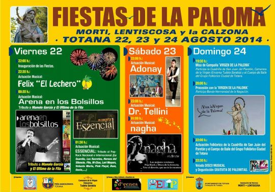 LA PB TOTANA COLABORA UN AO MS EN LA ORGANIZACIN DE LAS FIESTAS DE LA PALOMA