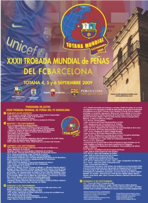 PRESENTACION DEL PROGRAMA OFICIAL DE LA XXXII TROBADA MUNDIAL DE PEAS DEL FC BARCELONA EN EL HOTEL NELVA DE MURCIA