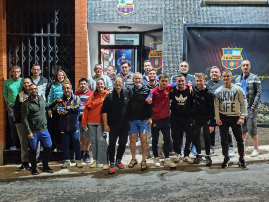 Las peas barcelonistas de Totana y Cehegn colaboran en la peregrinacin a Caravana con personas privadas de libertad del Centro Penitenciario de Murcia