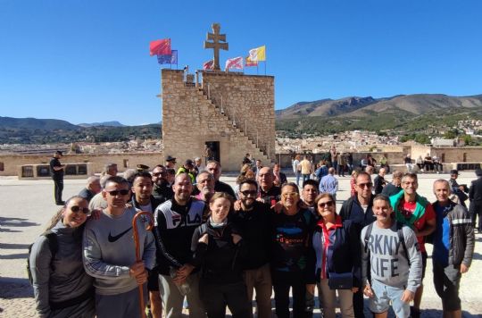 Las peas barcelonistas de Totana y Cehegn colaboran en la peregrinacin a Caravana con personas privadas de libertad del Centro Penitenciario de Murcia